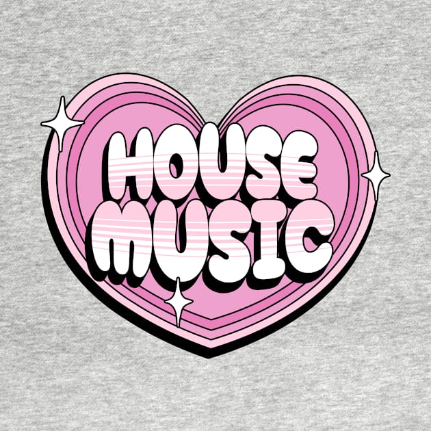 HOUSE MUSIC - Y2K Heart (pink) by DISCOTHREADZ 
